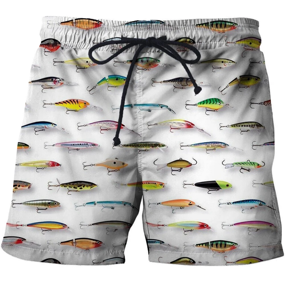 

2021 Summer New Men's Fashion Printed Slim Five-Point Pants Sports Casual Beach Pants