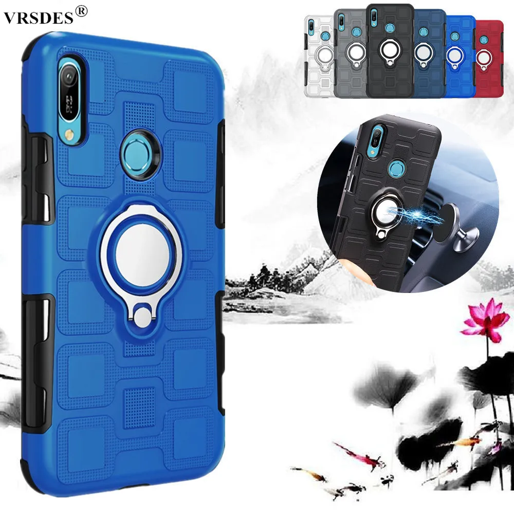 Роскошный чехол кольцо для Huawei Honor 10 9i 8S 8A 7C 7A P Smart Plus 2019 Nova 2i 3e 4e Y7 Y9 2018 с кольцом