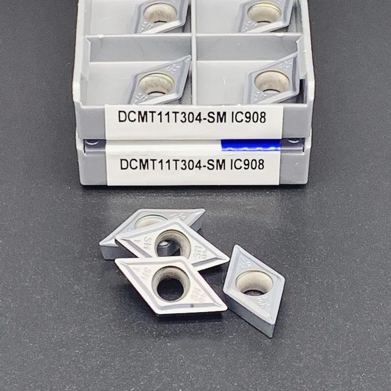 DCMT11T304 DCMT11T308-SM IC907 IC908 карбидная токарная вставка с Iscar Chipbreak для резки металла на