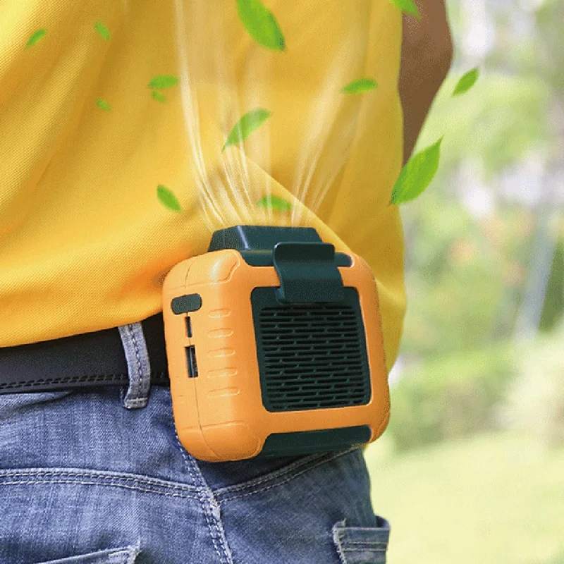 

USB Portable Personal Hanging Waist Fan with Ultra-Quiet Wearable Electric Fan and Handheld Air Conditioner