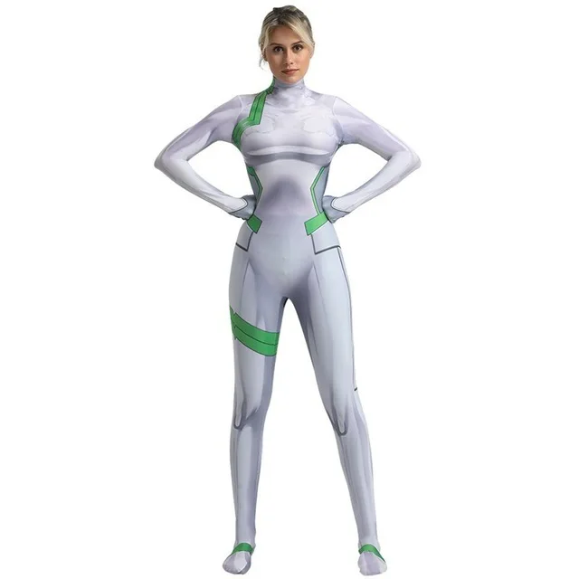 Костюмы для косплея Zentai взрослых и детей белого цвета Zero Two 002 Ichigo Ikuno Kokoro Miku Hiro