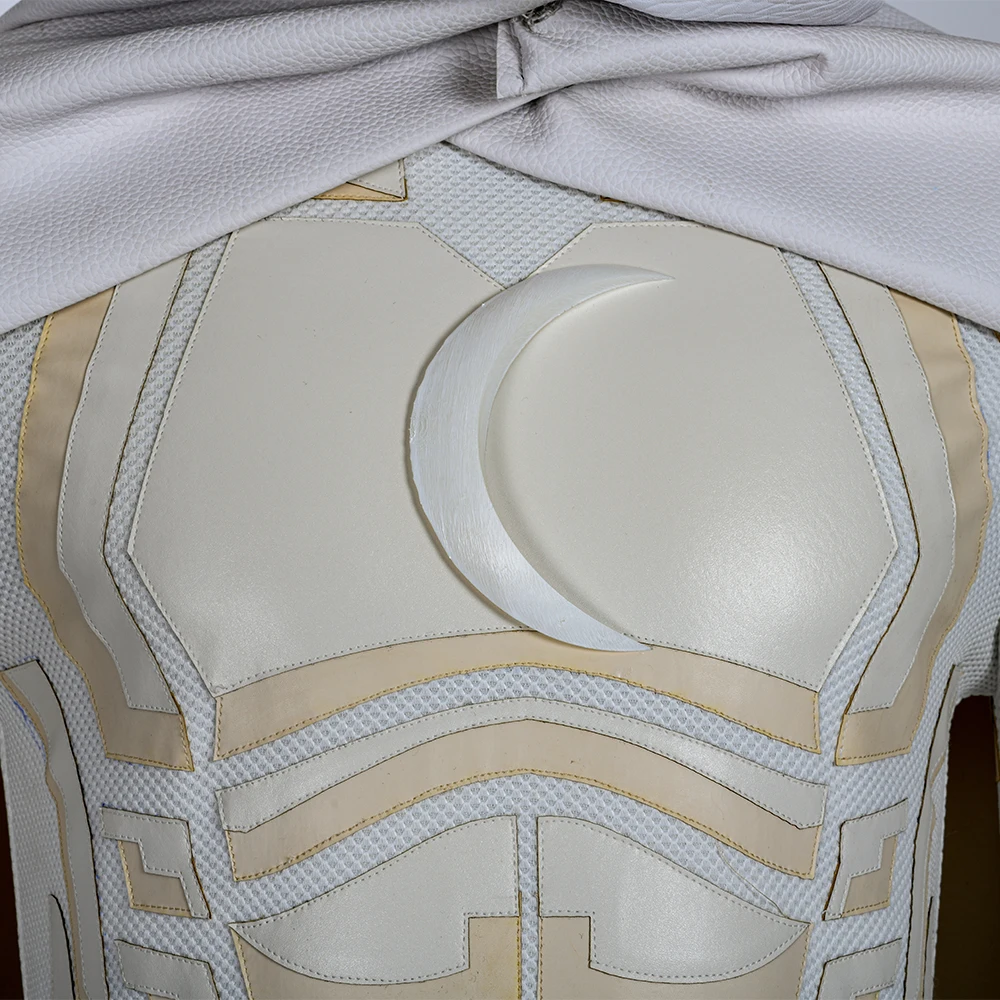 Adult Men Moon Superhero knight Marc Battle suits Cosplay Costume Halloween Masquerade Party Suit