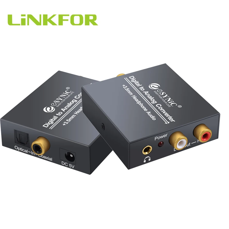 Цифровой аналоговый преобразователь Аудио LiNKFOR адаптер DAC 96 кГц 24 бит S/PDIF