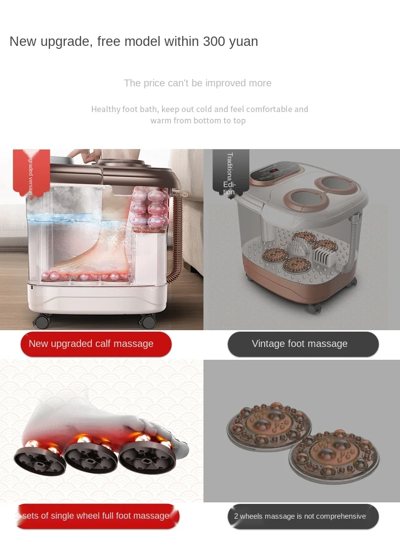 Полностью автоматическая Массажная ванночка для ног термостат пластиковая