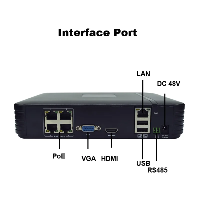 Мини система видеонаблюдения 48 В PoE NVR 2.0MP камера сетевой видеорегистратор 4CH 1080P