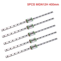 5pcs high quality mgn12h 400mm linear guide rails for 3d printer blv mgn cube 3d printer parts long linear carriage