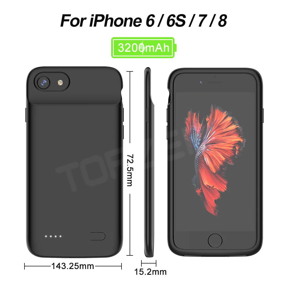 Зарядное устройство чехол для iPhone 5 5S SE 6 6S 7 8 Plus X XS XR XS MAX 11 Pro MAX Универсальное портативное зарядное устройство чехол