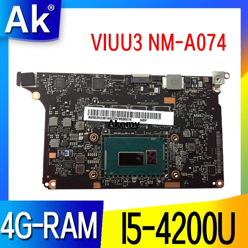VIUU3 NM A074 материнская плата для ноутбука lenovo YOGA2 Pro тест оригинальная 4G RAM I5