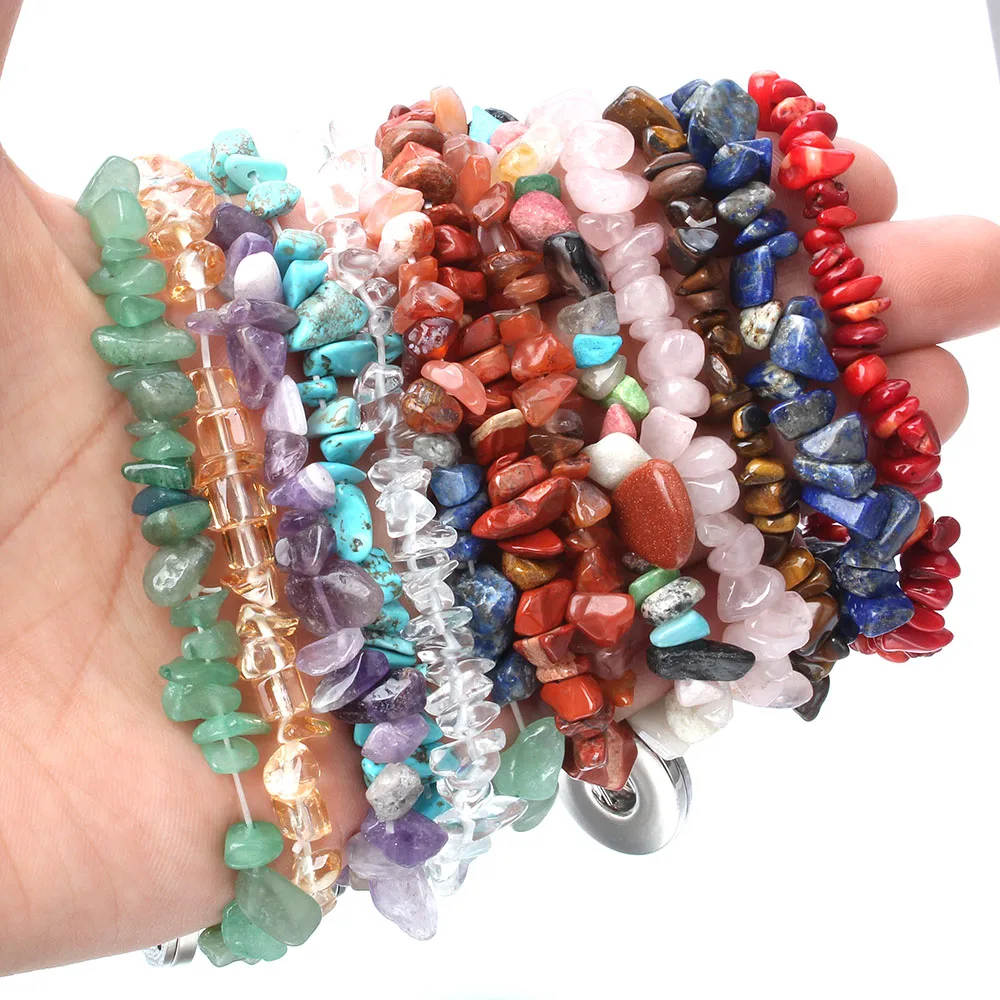 Новые ювелирные изделия браслет с застежкой из натурального камня гравия 18 мм