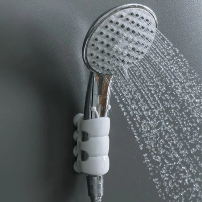 Suction Cup Bracket Removable Silicone Shower Head Wall-mounted Storage Shelf Bathroom Accessories | Дом и сад