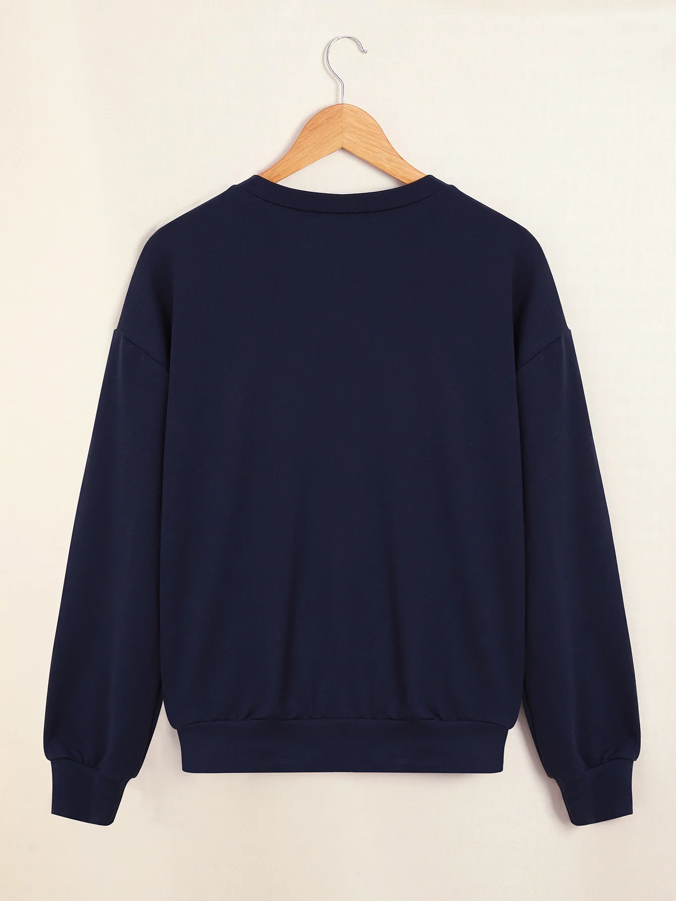 

Fashion Women's Fall/Winter New Style Lazy Wind Loose Round Neck Outer Wear Letters Print Keep Warm Knitted Casual Sweatshirts
