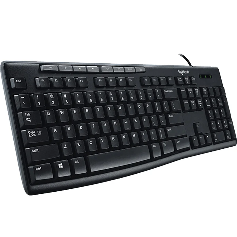 Logitech K200 Проводная клавиатура ультратонкий мультимедийный компьютер для бизнеса