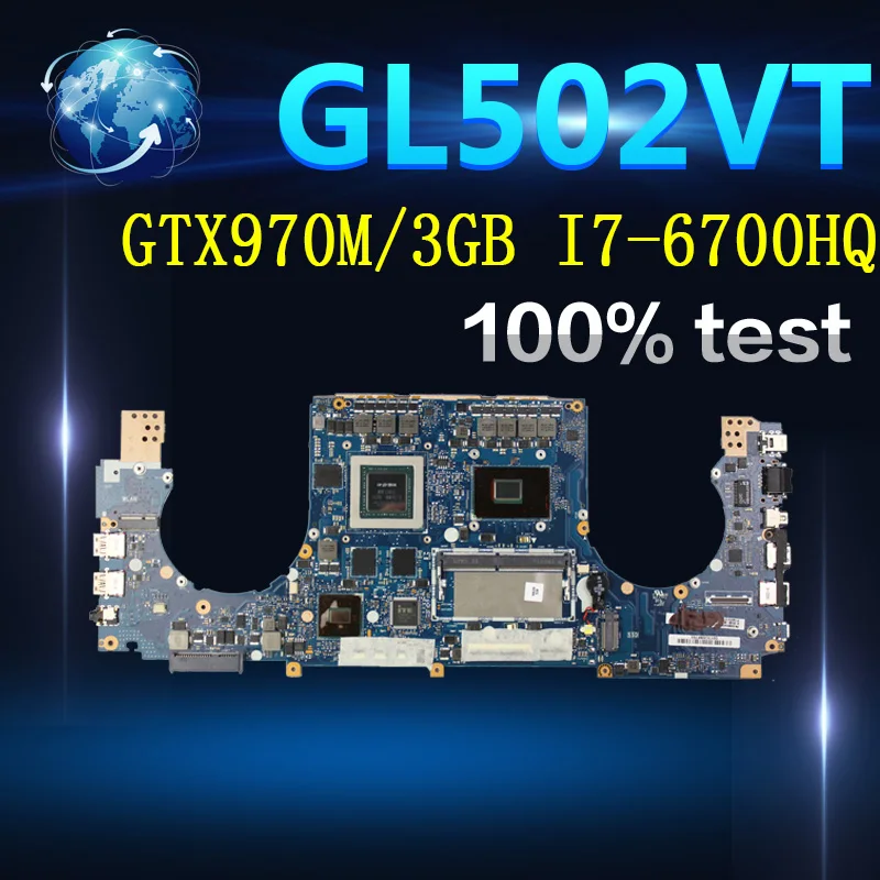 

Amazoon GTX970M/3GB GL502VT материнская плата RAM I7-6700HQ для For Asus GL502 GL502V GL502VT материнская плата для ноутбука тест 100% OK