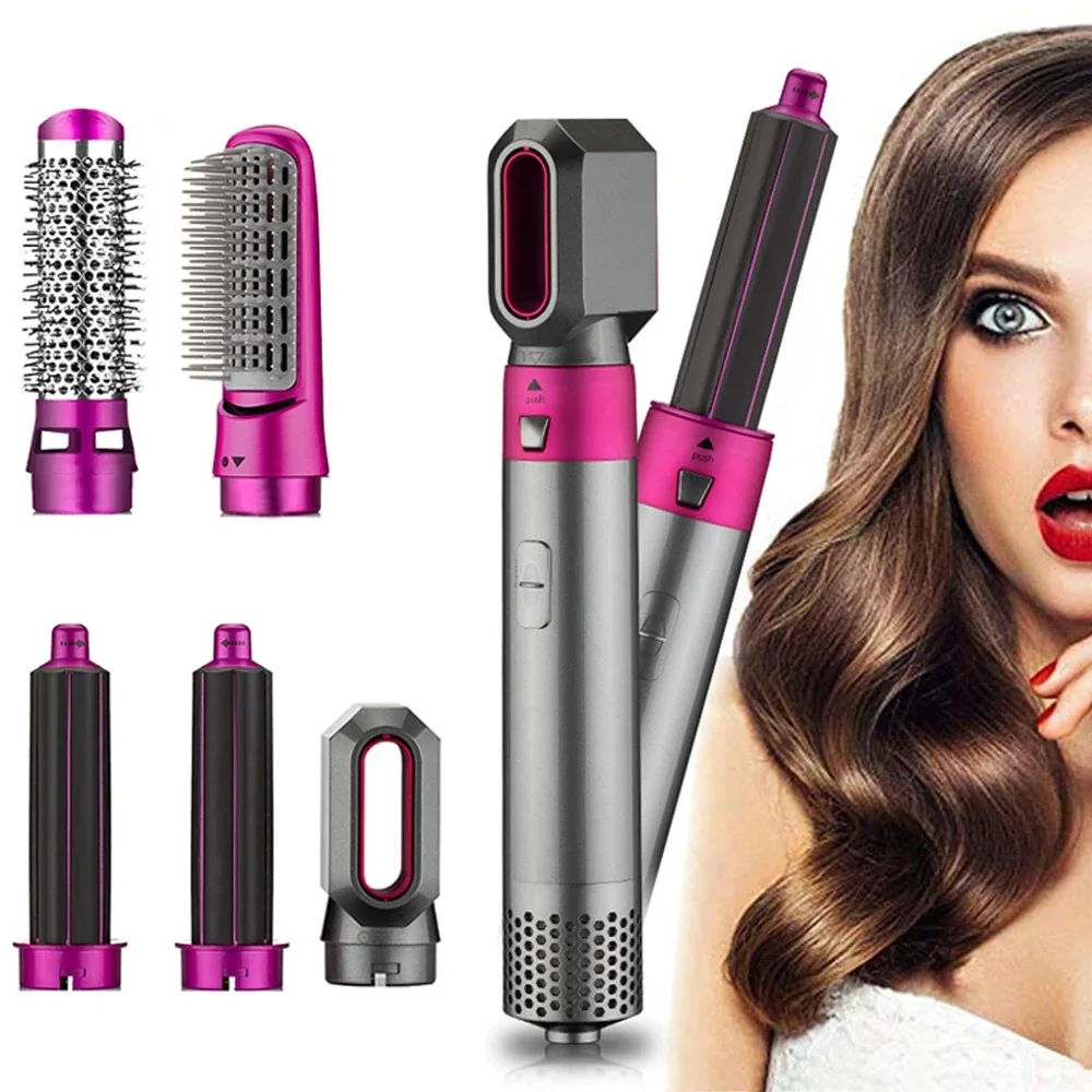 

5 In 1 One Step Hair Dryer & Volumizer Rotating Hairdryer Hair Straightener Comb Curling Brush Hair Dryers For Hair Styling Tool