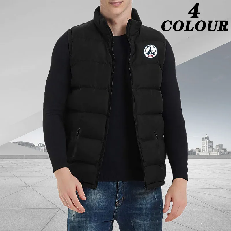 

Новинка, Мужская зимняя модная теплая жилетка для отдыха с принтом Jott, хлопковая жилетка, мужская пуховая куртка без рукавов с цветочным при...