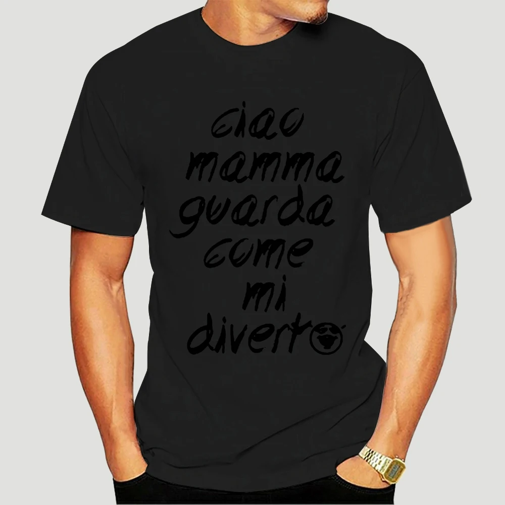 

Vintage Letter Words Men T-SHIRT UOMO DONNA CIAO MAMMA GUARDA COME MI DIVERTO JOVANOTTI Casual Daily Top Tee