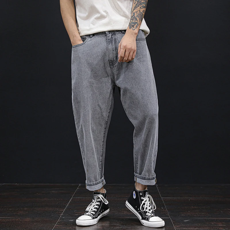 

oversized 42 44 46 48 men's Baggie Jeans 2022 new arrivals men fashion Hip Hop Ankle-Length Pants Streetwear Denim pants