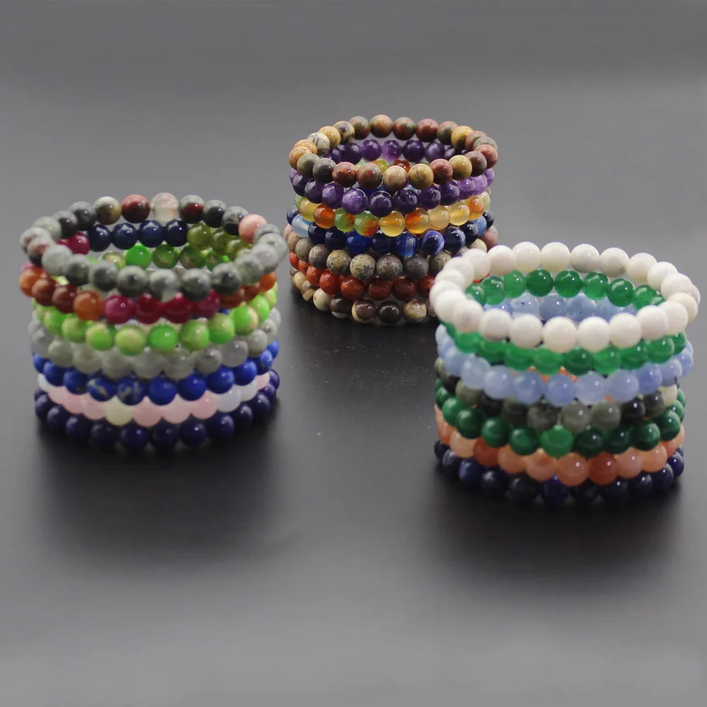 Браслет Кварцевый из натурального камня для йоги 8 мм | Украшения и аксессуары