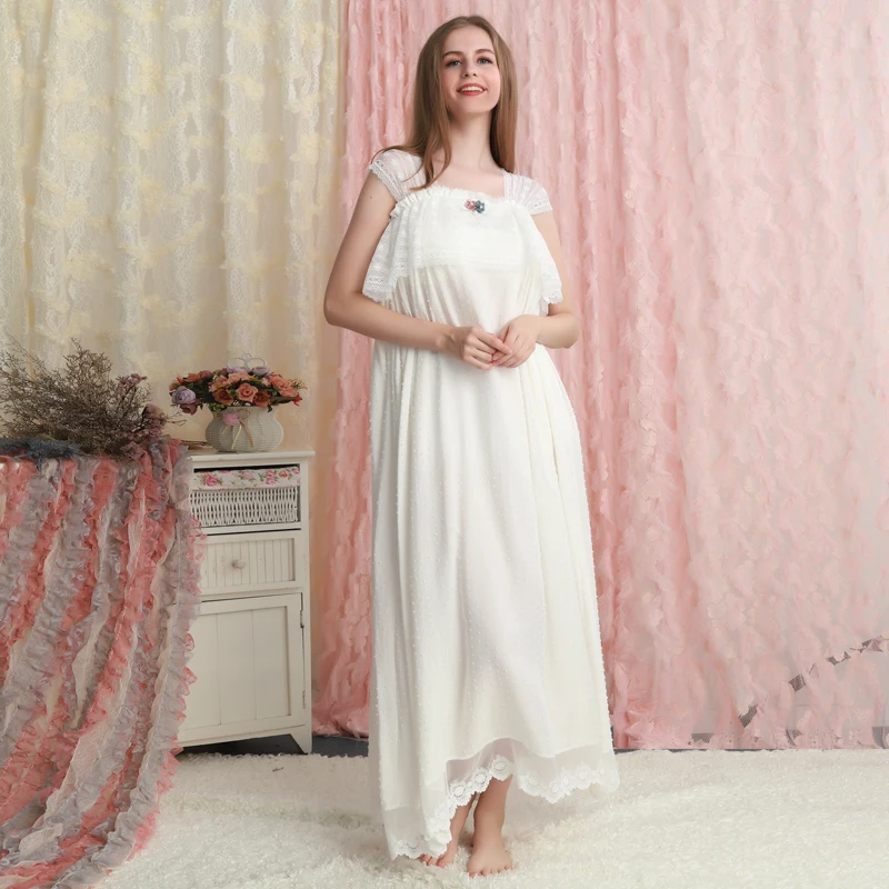 

Sleeveless Nightgown Cotton Summer Sleepwear Woman Nightdress Factory wholesale