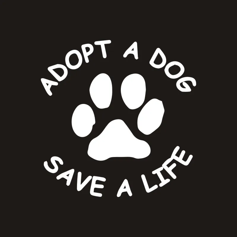 12 7 см * 6 наклейки на кузова автомобиля save a life с надписью adopt dog и наклейками