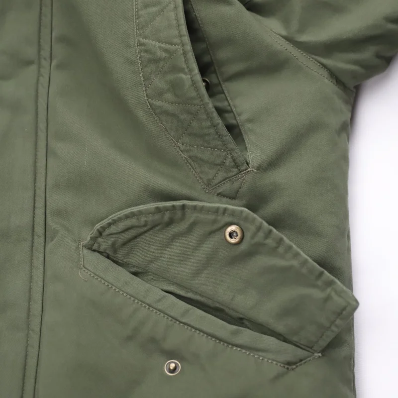 Куртка-бомбер мужская из 2020 хлопка с меховым капюшоном зимняя оливковая зеленая