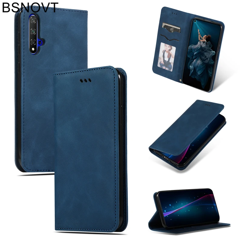 Для Huawei Nova 5T чехол держатель для карт бампер Filp кошелек кожаная сумка телефона 6