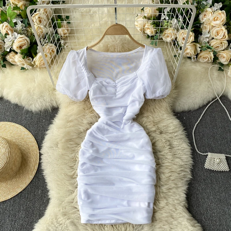 Плиссированное сексуальное облегающее платье-футляр с V-образным вырезом и