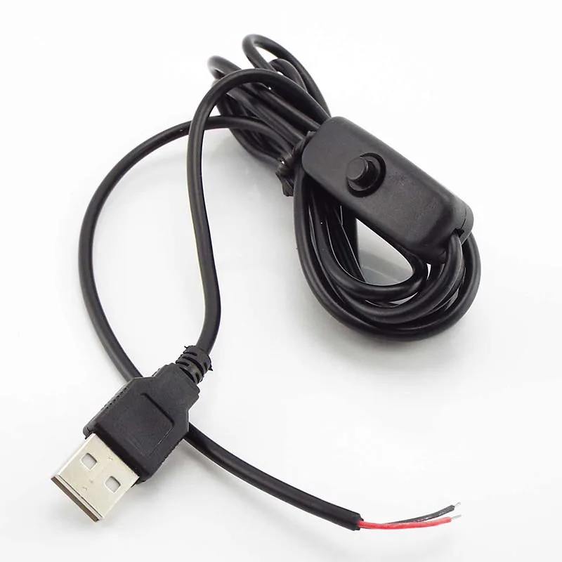 2-контактный Удлинительный USB-кабель длиной 2 м кабель питания светодиодный ными