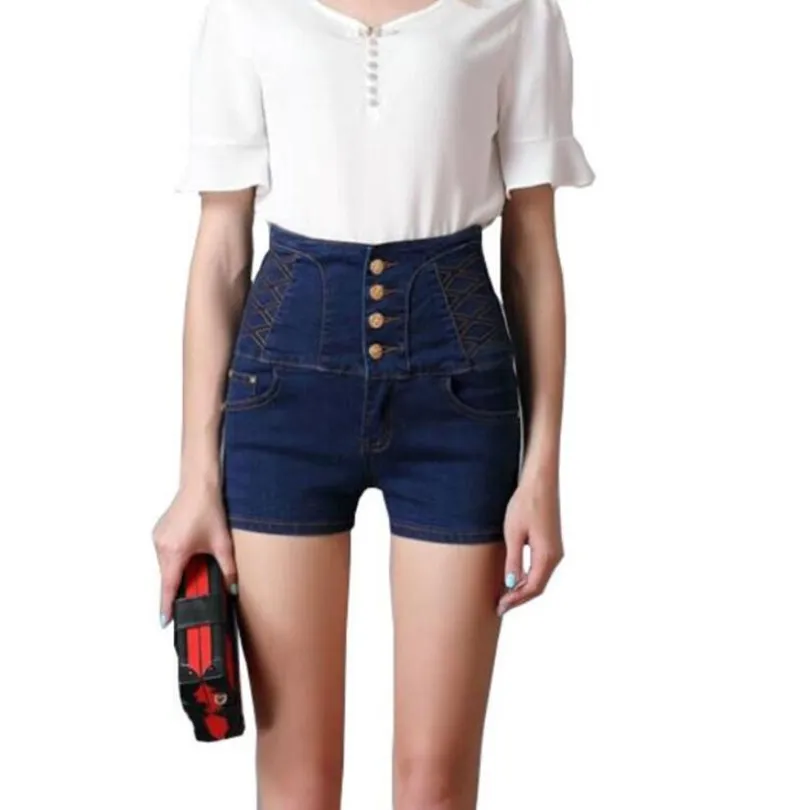 

Женские джинсовые шорты с завышенной талией VISNXGI