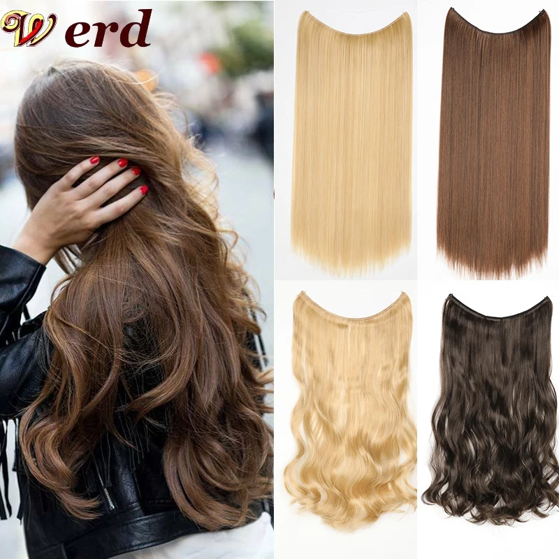 WERD 18 дюймов большая волнистая прическа Натуральные Искусственные волосы для