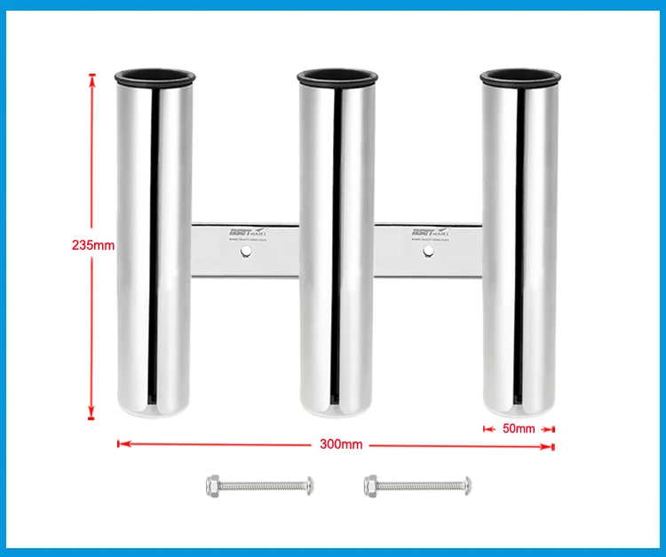Держатель для удочки из нержавеющей стали 316 с 3 трубками розетка морской рыбалки