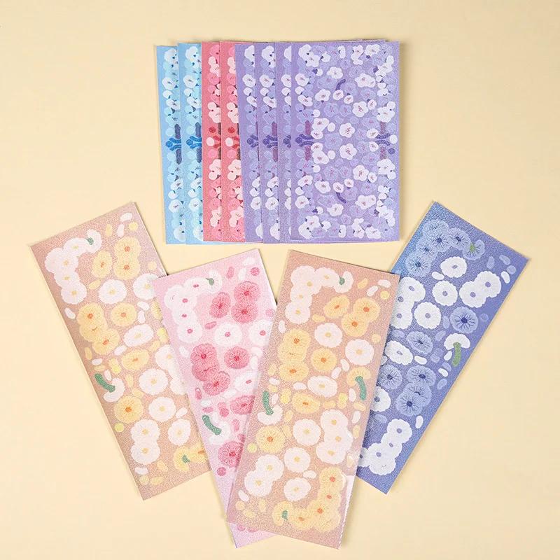 

Cute Colorful Flower Cherry Blossom Decorative Stickers DIY Scrapbooking Diary Photo Album Stick Label Kawaii Stationery