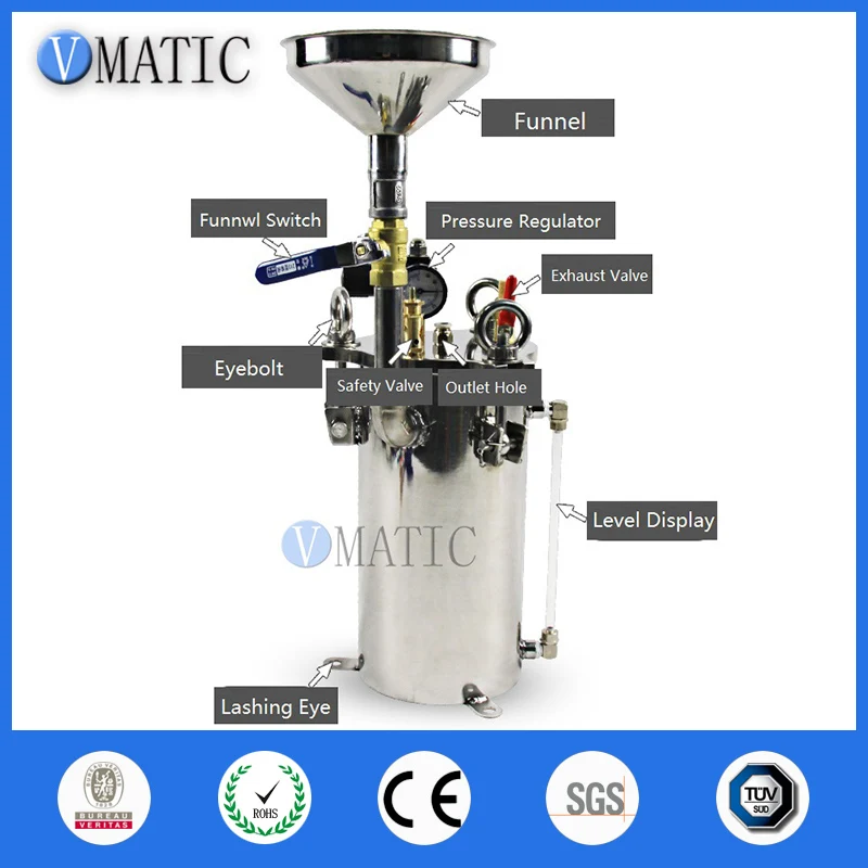 Бесплатная доставка резервуар для жидкого клея из нержавеющей стали система