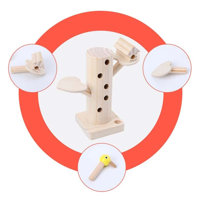 

Toddler Puzzle Catching Insect Game Toy Magnetic Catch Wooden Insect Baby Toys XX9E