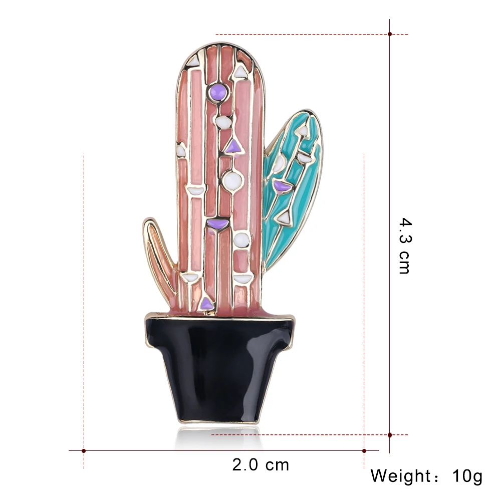 3pcs/lot Delicate cute cactus Enamel Brooches 2019 Women Men's Weddings plant cartoon Brooch Pins best Christmas gift | Украшения и