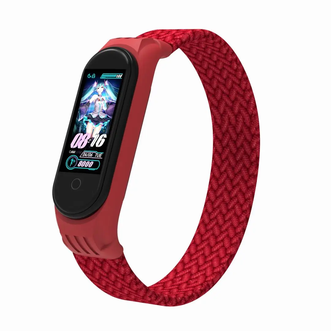 Forwelleny для Xiaomi Band 5 4 3 нейлоновый соло-петля Плетеный ремешок аксессуары |