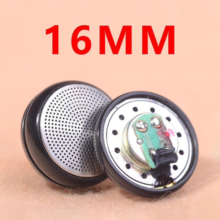 

RUKZ DIY 16mm Dynamic Earphone Speaker Unit Bass Moving-coil Earbud Speaker Audiophile Monitor Headset HiFi Horn