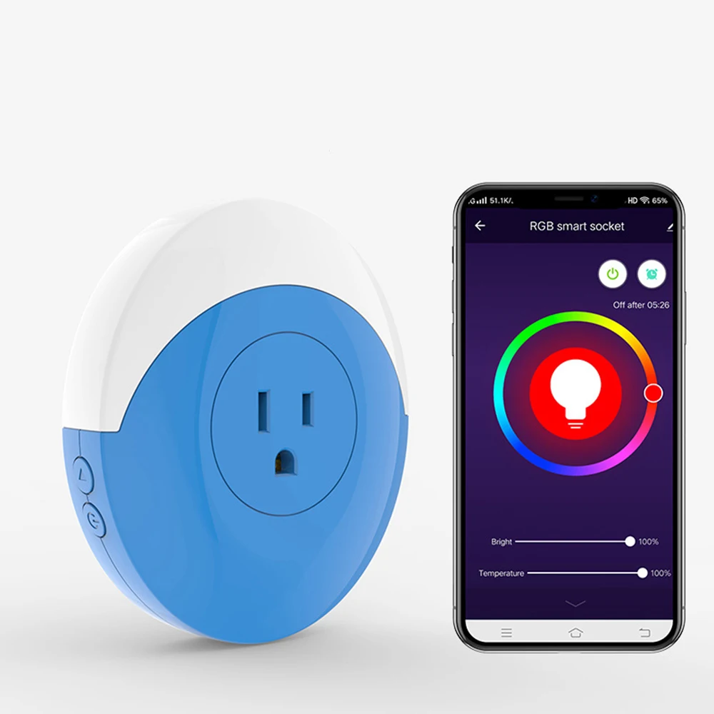 RGB сцена ночник умная настенная розетка голос Wi-Fi переходник с дистанционным