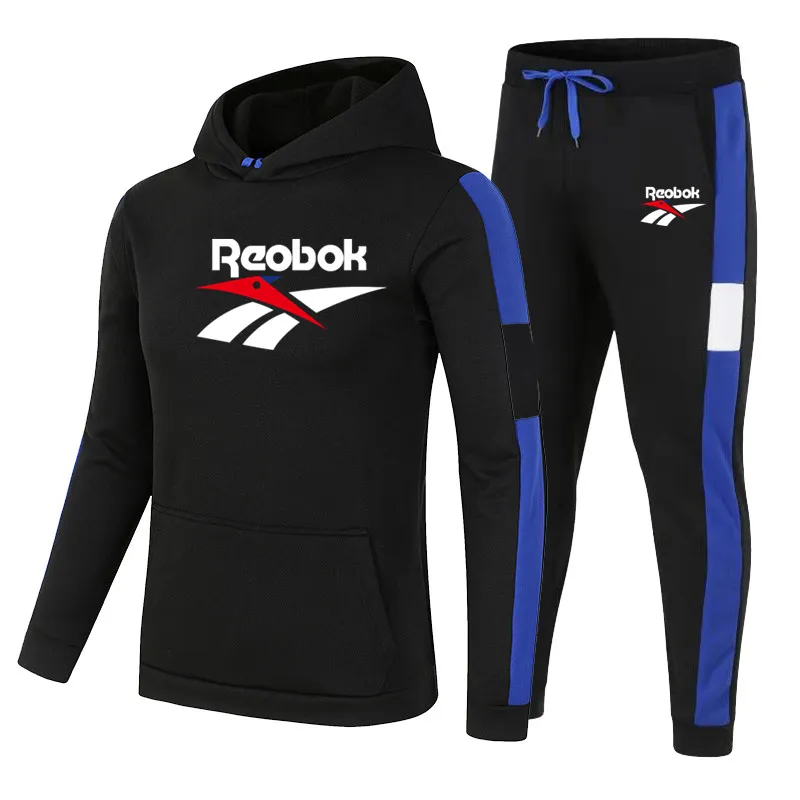 Мужской спортивный костюм в стиле пэчворк на осень и зиму мужская повседневная