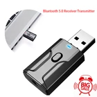 2021 горячая Распродажа USB Bluetooth 5,0 дисплей аудио приемник передатчик для ТВ ПК без драйвера USB 3,5 мм 3,5 AUX беспроводной адаптер
