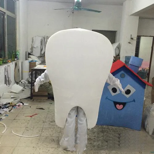 

factory hot new teeth mascot costume cute cartoon clothing factory customized private custom props walking dolls doll clothing