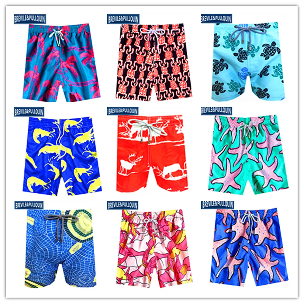 

Promotion 2021 Bermuda Board Shorts Mens Swimsuits Brevile pullquin Beach Swimtrunks Male Turtles Boardshorts Swimwear Quick Dry