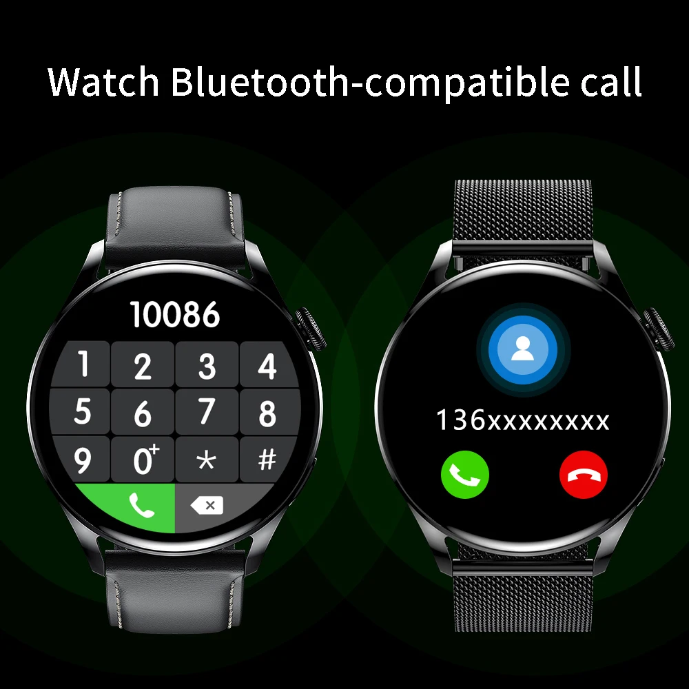 Смарт-часы LYKRY Wear 3 1 дюйма круглый экран Bluetooth-совместимый вызов IP68 батарея мАч
