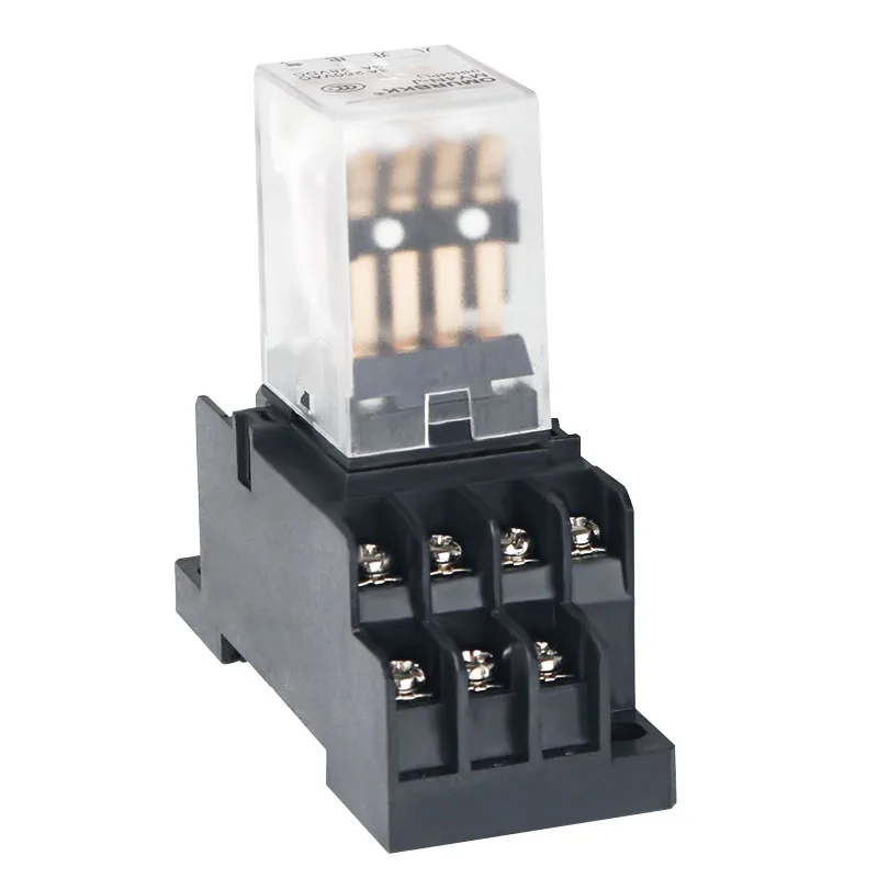 Небольшое реле/базовый набор HH54PL HH52PL JQX13F AC220V DC24V со светодиодным индикатором