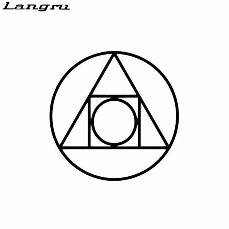 Langru знак символа психической алхимии автомобильная наклейка наклейки на окно