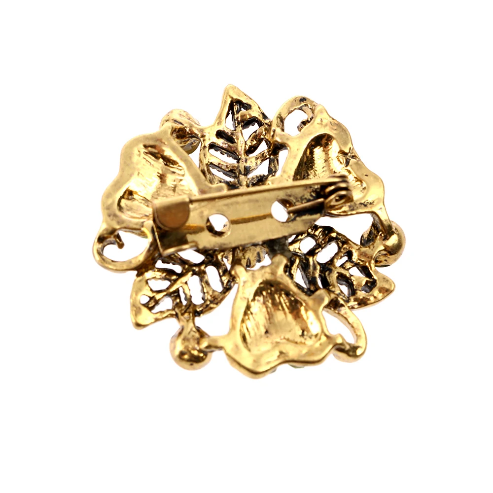 Лидер продаж 2021 роскошная брошь со стразами в виде цветка винтажные булавки с