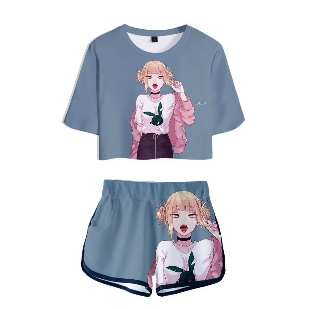 Костюм спортивный женский из двух предметов футболка и шорты |