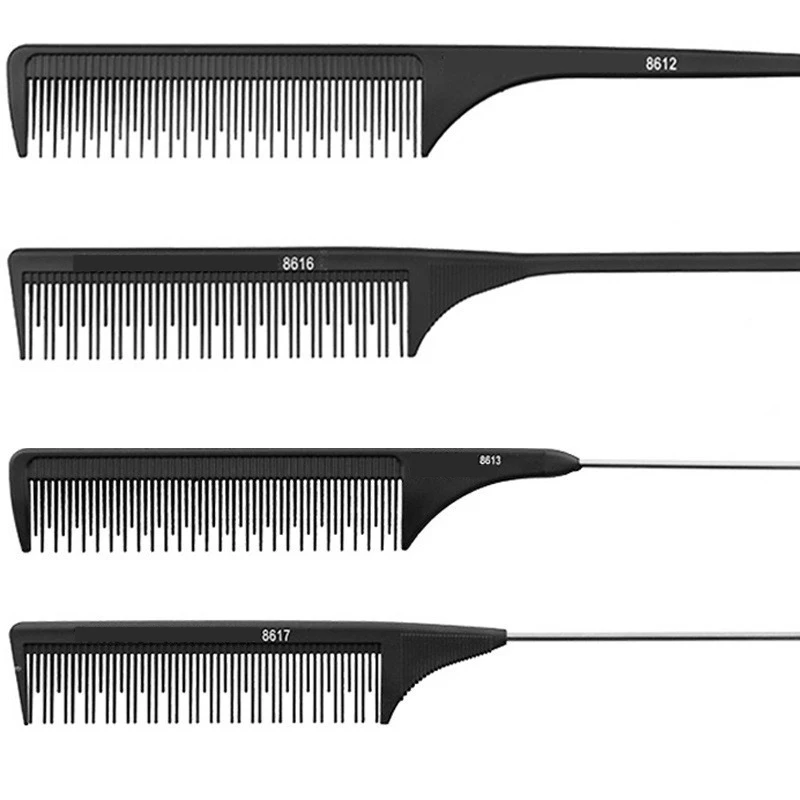 1 шт. Новая Профессиональная черная жесткая углеродная расческа для резки
