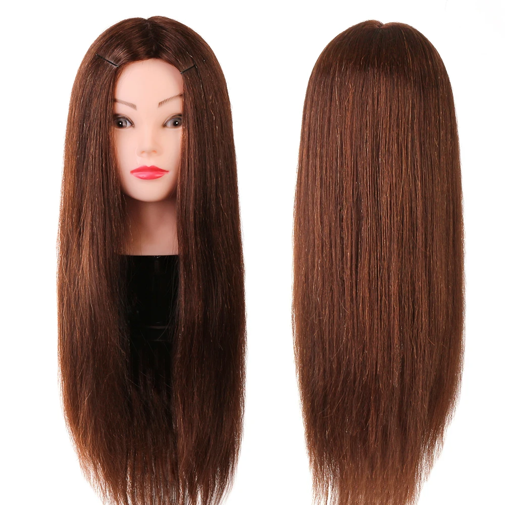 Женские 50% настоящие человеческие волосы парикмахерский манекен