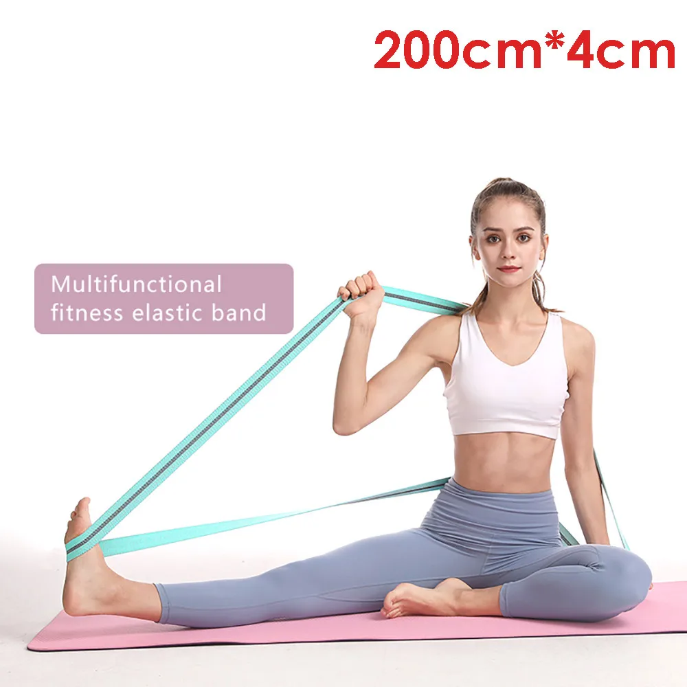 

Long Resistance Bands 200cm*4cm Fitness Equipment Pull Up Assist Booty Hip workout loop Elastic bands Yoga Gym Training Exercis